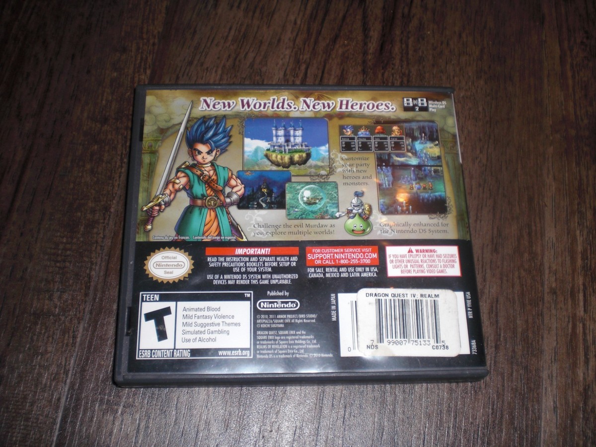 Dragon Quest VI: Realms of Revelation Game 4 Nintendo DS System