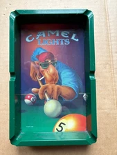 1992 Joe Camel Playing Pool Ash Tray Camel Lights billiards vintage