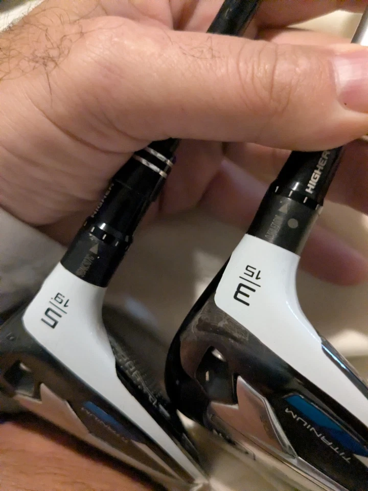 Right Taylormade Sim Titanium wood set.3,5 wood.15,19.tour extra stiff - Image 2 of 4