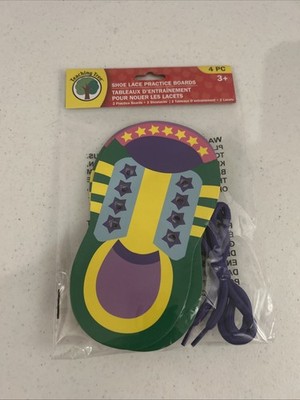 Teaching Tree Shoe 2 Lace Practice Boards ,  2 Strings New