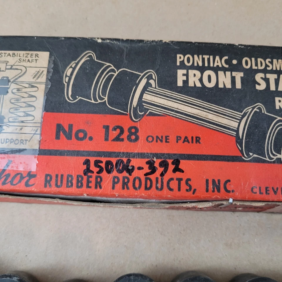 NOS 1937 - 1952 别克 Oldsmobile 庞蒂亚克前稳定杆轴套件 500906 — 第 4/4 张图片