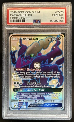 2019 Pokemon SM Hidden Fates Darkrai GX Shiny Vault #SV70/SV94 PSA 10 GEM MINT