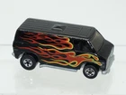 Vintage 1977 Hot Wheels Super Van Flying Colors in Black w/ Flame (BW) Mattel HK