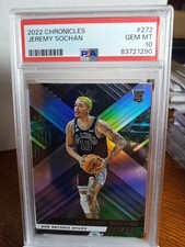 2022-23 Panini Chronicles Jeremy Sochan #272 San Antonio Spurs PSA 10 Rookie