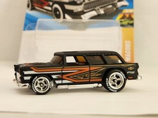 Hot Wheels 55 Chevy Nomad With Custom Muscle Car Real Riders Wheel Swap G Case