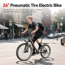 26" POWERFUL 1500W Peak Power Electric Mountain Bike 48V Commuting Ebike Urban