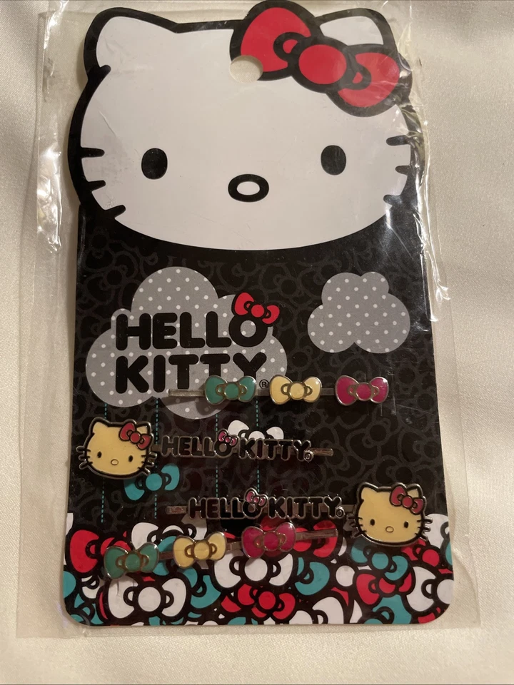 ✨Loungefly x Hello Kitty 4 piezas Bobby Pin 2” Barette, vacaciones, Kawaii, limitado✨ Foto 4 de 4