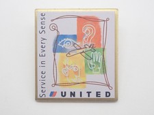 United Airlines Service in Every Sense Vintage Lapel Pin