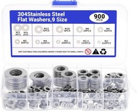 Unterlegscheiben Set 900 StüCk Edelstahl 304 M2-M12 Mit Sortierbox Metall