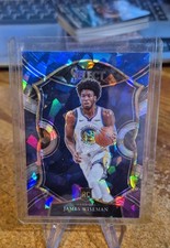 2020-21 Panini Select - Concourse James Wiseman #62 Blue White Purple Cracked...