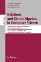Rudolf Berghammer (U. A.) | Relations And Kleene Algebra In Computer Science
