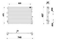 MotorkÜHler WasserkÜHler FÜR MERCEDES-BENZ C-KLASSE (W206) - Mahle CR 2874 000P