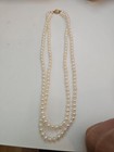 Vintage Two Row Freshwater Cultured Pearl 14k.Yellow  Necklace Elegant — photo 6