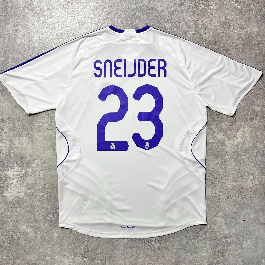 adidas Real Madrid 07-08 ユニフォーム Sneijder #23 Real Madrid 07/08 Home Adidas Authentic Jersey M F/S