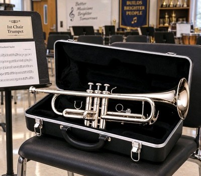 Silver B-flat Trumpet-New Middle/High School Approved Student Bb Band Trumpets