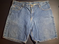 Carhartt 101166468 Mens Relaxed Fit Denim Shorts Stonewash Blue Size 40 Cotton