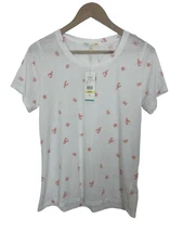 C&C California Womens The Karlie Tee Crab Star Print White Size Medium NWT