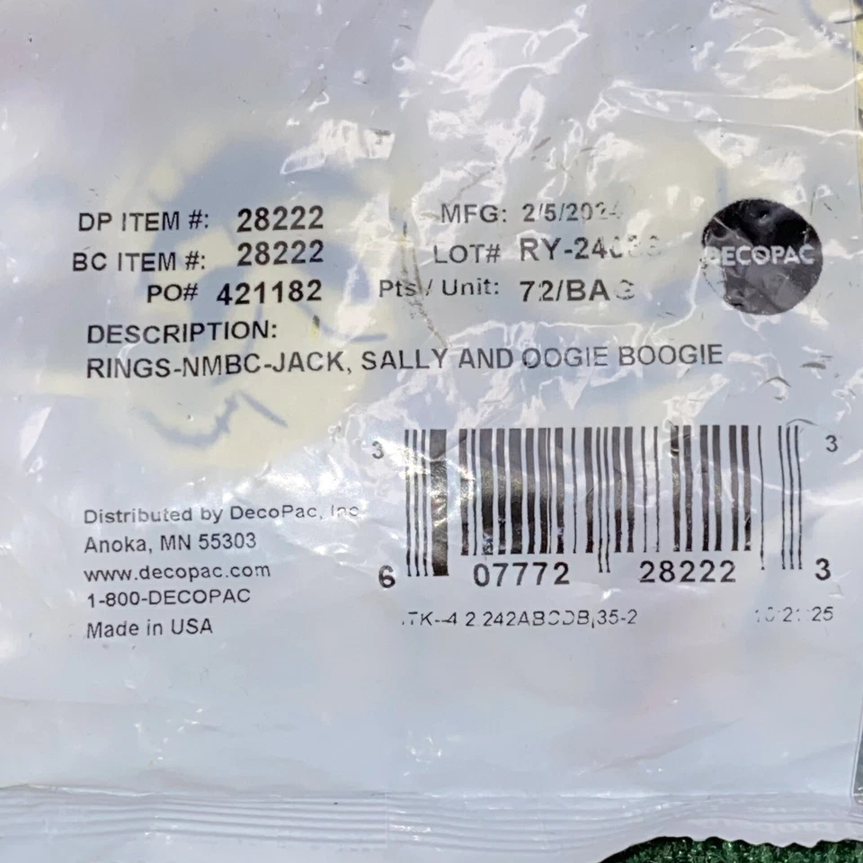 DecoPac ~ Pesadelo Antes do Natal ~ Anéis de Cupcake 72 ct ~ Decorações de Bolo - Imagem 3 de 4