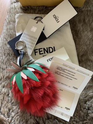 fendi strawberry keychain
