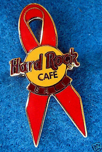 PIN VINTAGE BALI AIDS CONCIENTIZACIÓN CINTA ROJA DÍA Hard Rock Café HRC - Imagen 1 de 1