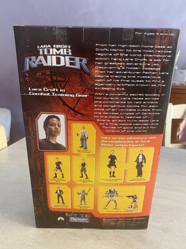 Rarissima action figure LARA CROFT TOMB RAIDER Training Gear 2001 Playmates nuov - Imagen 8 de 10