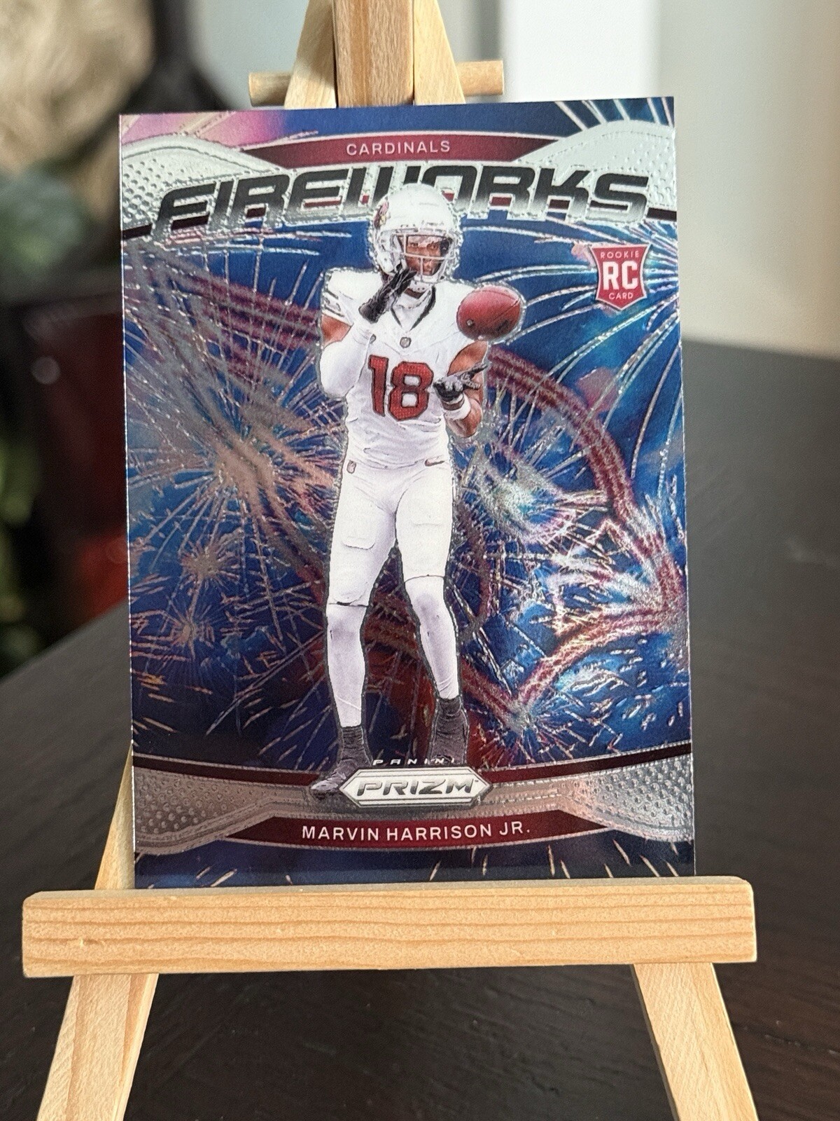 2024 Panini Prizm - Fireworks #20 Marvin Harrison Jr. (RC) Rookie Cardinals