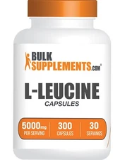 BulkSupplements L-Leucine 300 Capsules - 5000 mg Per Serving
