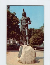 Postcard Massasoit Statue Plimoth Plantation Plymouth Massachusetts USA