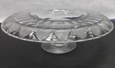 Vintage Hawkes Crystal Compote Centerpiece Pedestal Gravy Bowl Candy Dish LARGE