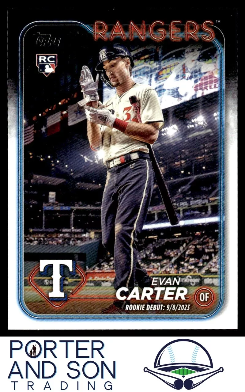 Evan Carter 2024 Topps Update RC #US58 Texas Rangers