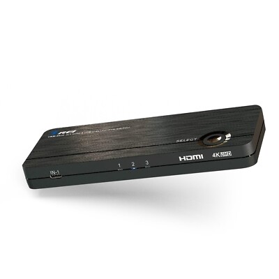 4K 3 Port 3x1 HDMI KVM Switch by OREI, Share Multiple Devices(UKM-301C)