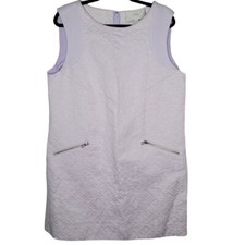 J Crew womens medium Jacquard Boxy lavender purple sleeveless dress