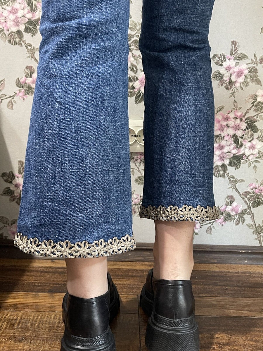 Jacob Cohen Jeans Victoria Cropped Flared Retro Embroidery