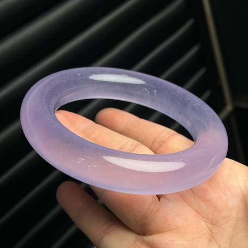 Natur schöne Lavendel Eis Myanmar Jade Jadeit Armbänder Armreif 61 mm - Bild 5 von 11