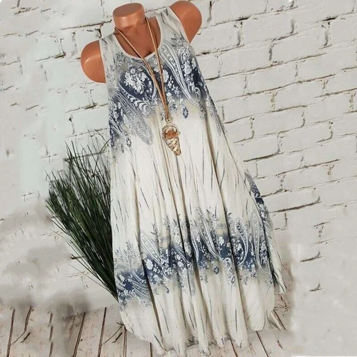 Abito sciolto donna donna boho spiaggia vacanze floreale sole taglie forti - Foto 15 di 23