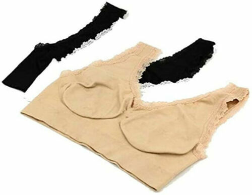 Womens Seamless Comfort Non-Wired Unpadded Bra Stretch Crop Top - Picture 21 of 38