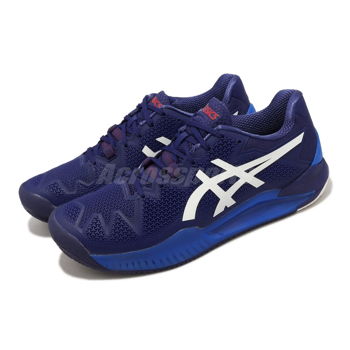 Asics GEL-Resolution 8 Clay Novak Dive Blue White Men Tennis Shoes 1041A076-405