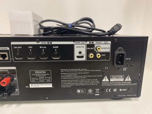 Denon AVR-1713 HDMI 1080P ARC Netzwerk USB 5.1 AV Receiver - Bild 8 von 12