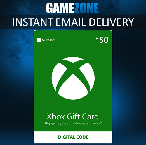 Microsoft Xbox Live £50 Gift Card Points UK Xbox 360/One/Series X/S - Afbeelding 1 van 1