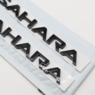 3D Door Fender Badges For Wrangler Sahara Emblem Accessories Letter Gloss Black