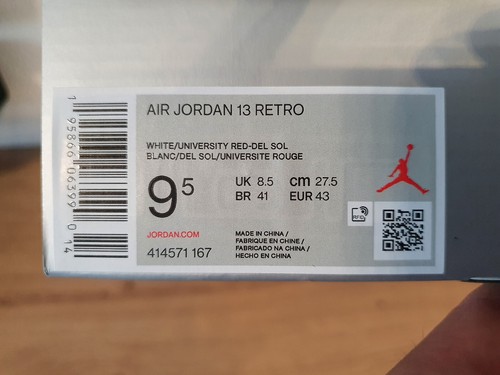Nike Air Jordan 13 Retro Del Sol US 9,5 EUR 43 DEAD STOCKX - Gelb Schwarz Rot ! - Bild 9 von 9