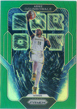 2022 Panini Prizm WNBA ARIKE OGUNBOWALE #3 FAR OUT GREEN PRIZM WINGS