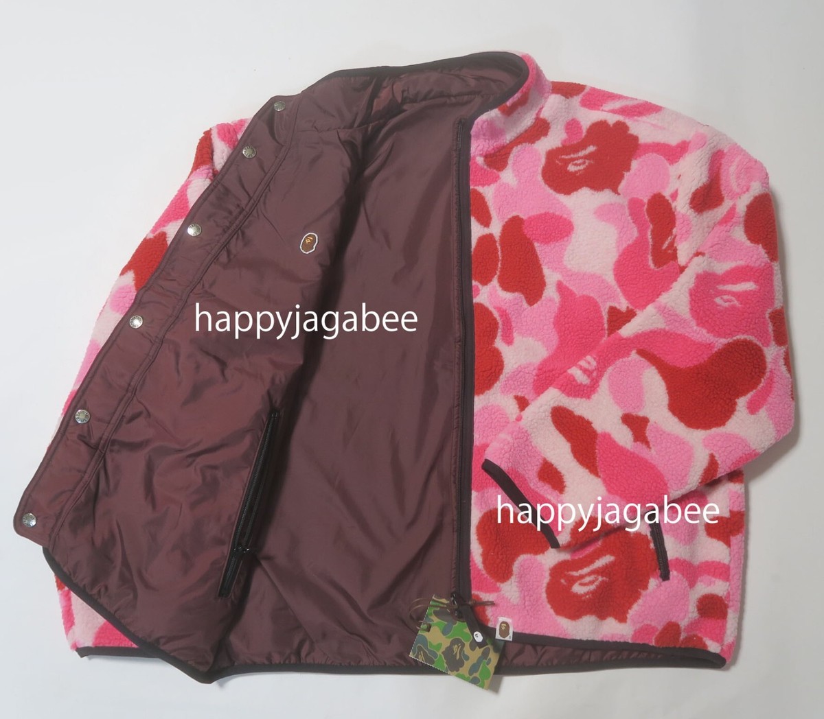 A BATHING APE Men's ABC CAMO BOA RIPSTOP REVERSIBLE JACKET A BATHING APE Men's ABC CAMO BOA RIPSTOP REVERSIBLE JACKET