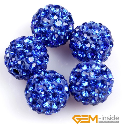10mm Sparkle Clay Rhinestone CZ Crystal Pave Disco Ball Beads 10 Pcs Wholesale - Picture 8 of 39