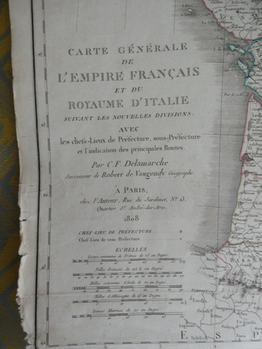 Carte generale empire francais et royaume italie delamarche 1808 - Picture 2 of 2