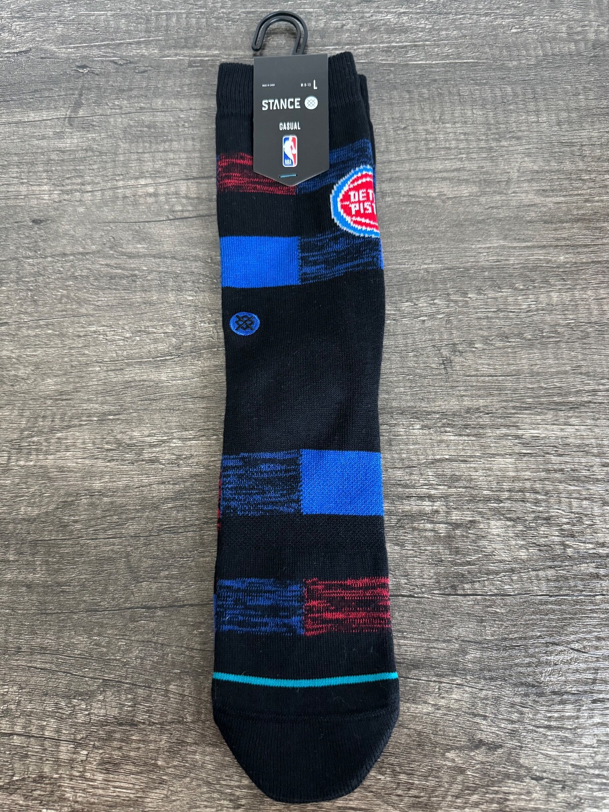 Stance x NBA Detroit Pistons Cryptic Crew Socks Men’s LARGE Size 9-13 (NWT)
