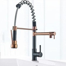 Bronze  Rose Gold Kitchen Sink Faucet Pull Down Sprayer Single Handle Mixer Tap
