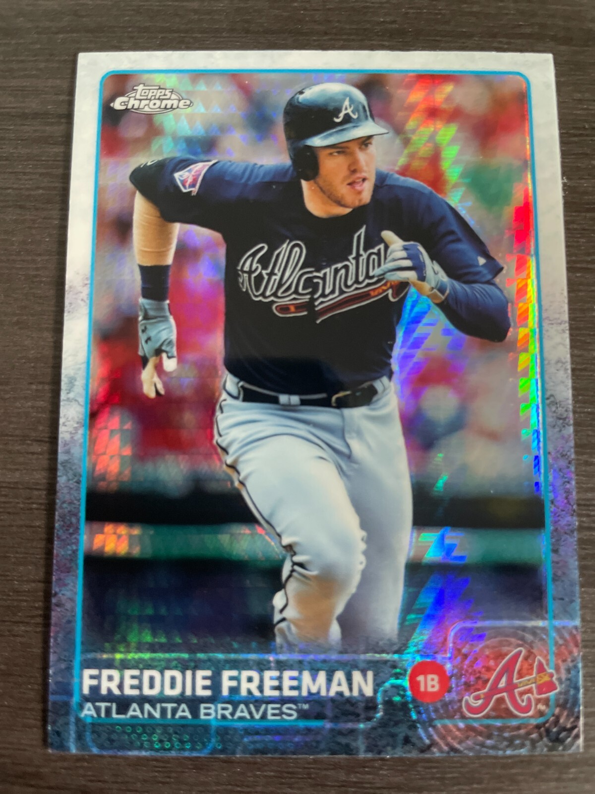 2015 Topps Chrome Freddie Freeman #105 Prism Refractor