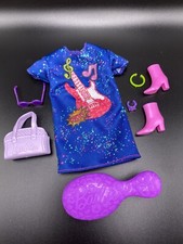 Mattel BARBIE CURVY Clothes Lot Outfit Plus Accesories Dress Boots Purse
