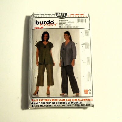 Burda Easy Sewing Pattern 8627 Pantsuit Uncut